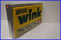 Excellent Vintage Neon Drink Wink Canada Dry Display Sign Mid Century Sassy