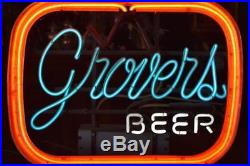 Fabulous Vintage Two Color Neon Sign Grover's Beer Looks And Works Great