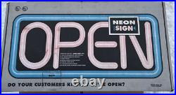 Fallon NEW VTG Unopened BOX 1998 BLUE BORDER NEON BUSINESS SIGN BRAND BRIGHT NOS