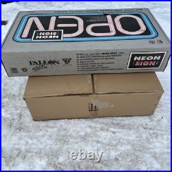Fallon NEW VTG Unopened BOX 1998 BLUE BORDER NEON BUSINESS SIGN BRAND BRIGHT NOS