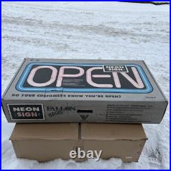 Fallon NEW VTG Unopened BOX 1998 BLUE BORDER NEON BUSINESS SIGN BRAND BRIGHT NOS