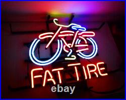 Fat Tire Bike Red Vintage Neon Light Sign Artwork Gift Neon Sign Decor 17x14