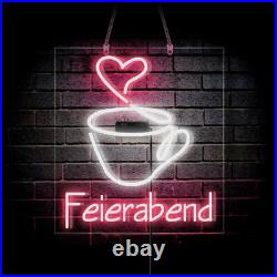 Feierabend Coffee Shop Vintage Neon Sign Visual Neon Wall Sign 14