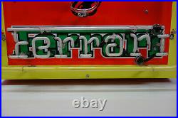 Ferrari Neon Dealership sign. Vintage Steel Enamel neon ART. HUGE 47 by 26