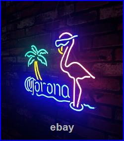 Flamingo Corona Vintage Art Work Neon Light Sign Beer Bar Pub Wall Decor Lamp