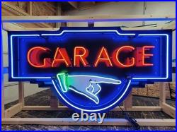 Garage Neon Sign / Garage Pointing Hand Neon Signs / Hot Rod Vintage Car Garage Garage Neon Sign / Garage Pointing Hand Neon Signs / Hot Rod Vintage Car Garage