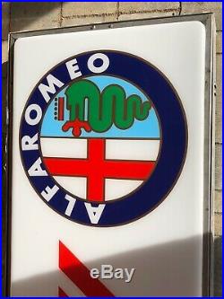 Genuine SERVIZIO ALFA ROMEO Neon Lighted Sign Service Dealer Vintage Garage Auto
