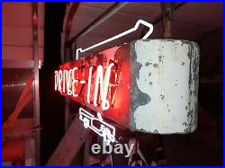Great looking Drive in Neon Sign Old Vintage