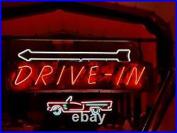 Great looking Drive in Neon Sign Old Vintage
