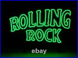 Green Rolling Rock Shop Neon Sign Decor Artwork Bar Vintage