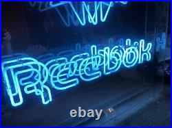 HUGE RARE 80s 90s REEBOK Sneakers Shoes Vintage Store Display Neon Sign Over 5Ft