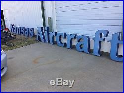 HUGE Vintage KANSAS AIRCRAFT Neon Sign 32' L 31 And 24 Tall Letters Complete