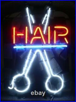 Hair Cut Faxing Scissors Salon Shop Vintage Neon Light Sign Window Light 17