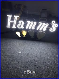 Hamms Beer Dancing Mugs Neon Sign Motion Light Bear Sign Goblets Vintage Rare