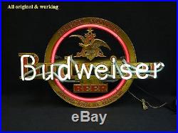 Hard to Find Vintage Budweiser Beer Brewery Neon Sign All Original & Working