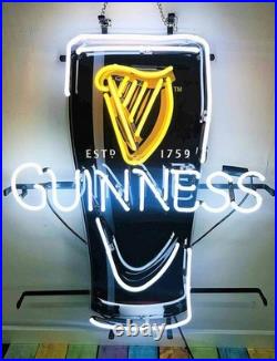 Harp Can Dark Beer Vintage Style Neon Sign Light Beer Shop Wall Decor 19x15