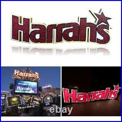 Harrah's Hotel Las Vegas Authentic Used Full Neon Sign Original Vintage Casino