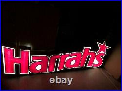 Harrah's Hotel Las Vegas Authentic Used Full Neon Sign Original Vintage Casino