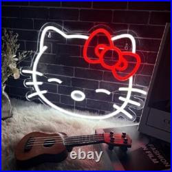 Hello Kit Neon Sign 20x16 Light Man Cave Room Display Vintage Wall Decor Hello Kit Neon Sign 20x16 Light Man Cave Room Display Vintage Wall Decor