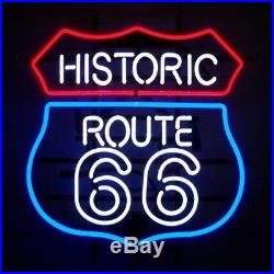 Historic Route 66 Vintage Beer Bar Neon Sign 22x22