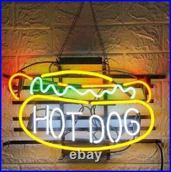 Hot Dog Display Real Glass Neon Sign Vintage Restaurant Shop