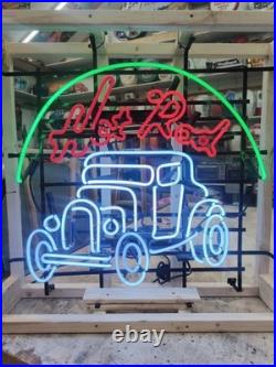 Hot Rod Vintage Car Neon Sign / Classic Cars / Wall Signs Petro Gas & Oil Mens