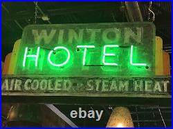 Hotel Neon Sign Vintage Double sided barrel vault Curved