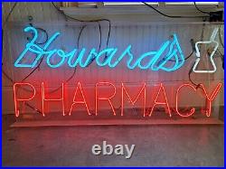 Howards Pharmacy Vintage Neon Sign