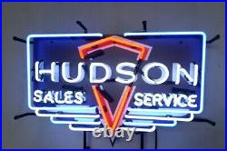 Hudson Sales Service Vintage Neon Light Sign Glass Acrylic Printed 24