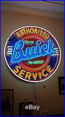 Huge BUICK NEON SIGN on the can Man Cave Vintage logo GM 36 made in USA Retro
