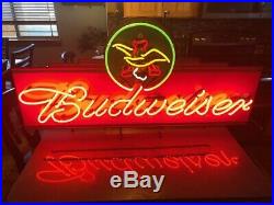 Huge Vintage Budweiser Neon Sign 48 x 25