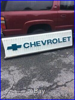 Huge Vintage Chevrolet 8' Neon Lighted Dealership Bow tie Gas Oil Sign Chevy