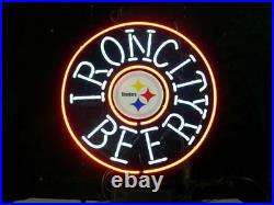 Iron City Beer Steel Bar Neon Sign Shop Decor Artwork Vintage Cave Lamp
