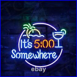 It's 500 Somewhere Vintage Style Art Neon Light Sign Beer Bar Drink Pub 16