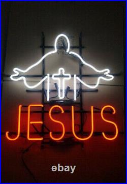 JESUS Custom Neon Light Sign Vintage Shop Man Cave Awesome Gift Wall Sign 24
