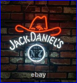 Jack Daniel's Light Man Cave Bar Pub Vintage Decor Real Glass Custom Neon Signs