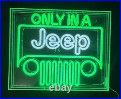 Jeep LED Neon Lighted Sign Man Cave Outdoors