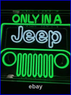 Jeep LED Neon Lighted Sign Man Cave Outdoors