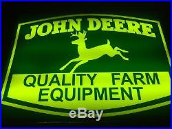 John Deere Back Lit Sign ie- lighted neon vintage old 1950s tractor backlit