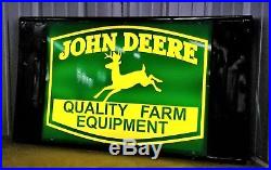 John Deere Back Lit Sign ie- lighted neon vintage old 1950s tractor backlit