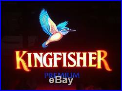 Kingfisher Beer Vintage Light Box Sign Pub Brewery Bird Nt Neon Porcelain Enamel