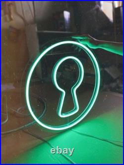 Keyhole Flex LED Neon Sign 18x18 Light Man Cave Vintage Wall Decor