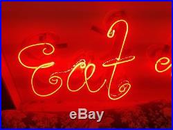 LARGE 6 Foot Vintage 1940's 1950's NEON EAT IT UP Sign Awesome Piece SHIPPED