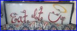 LARGE 6 Foot Vintage 1940's 1950's NEON EAT IT UP Sign Awesome Piece SHIPPED