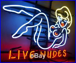 LIVE NUDES Sexy Girl Vintage Porcelain Neon Sign Beer Custom Gift Pub Boutique