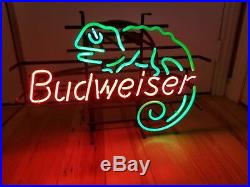 LIZARD Neon Sign Bud Beer Light Pub Bar Vintage Night Club Patio Man Cave ME 153