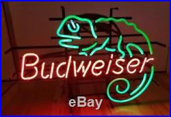 LIZARD Neon Sign Bud Beer Light Pub Bar Vintage Night Club Patio Man Cave ME 153