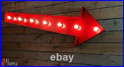 Large 6'ft Retro American Arrow Sign Garage Neon Sign Light up sign Light box