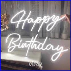 Large Happy Birthday LED Neon Sign, 28 Inches Personalized Neon Light Sign for B Large Happy Birthday LED Neon Sign, 28 Inches Personalized Neon Light Sign for B