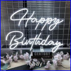 Large Happy Birthday LED Neon Sign, 28 Inches Personalized Neon Light Sign for B Large Happy Birthday LED Neon Sign, 28 Inches Personalized Neon Light Sign for B